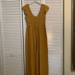 Ankle Length Yellow Jumpsuit